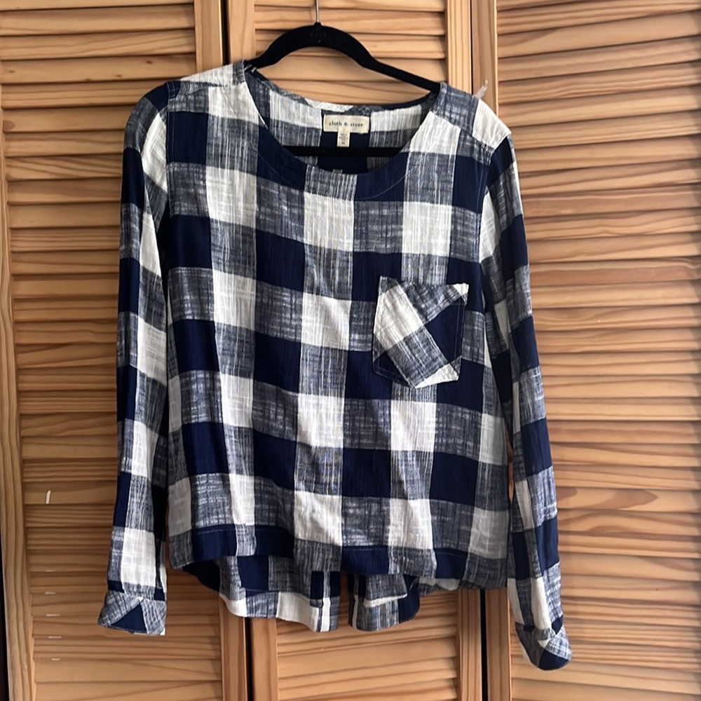 Cloth and stone gingham top